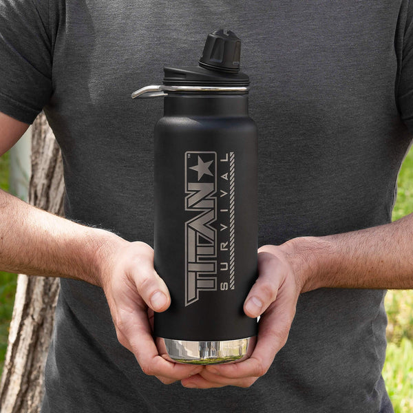 Imprinted Titan Vacuum Insulated Water Bottles (32 Oz.)