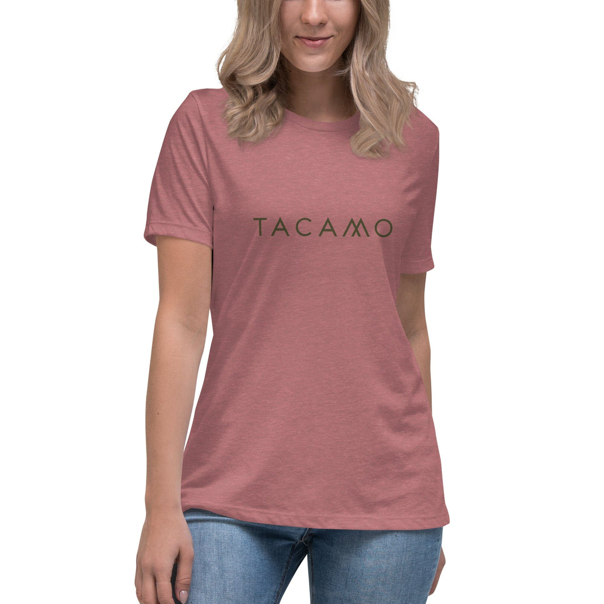 TACAMO Women&#39;s Relaxed T-Shirt MERCH TACAMO Heather Mauve S 