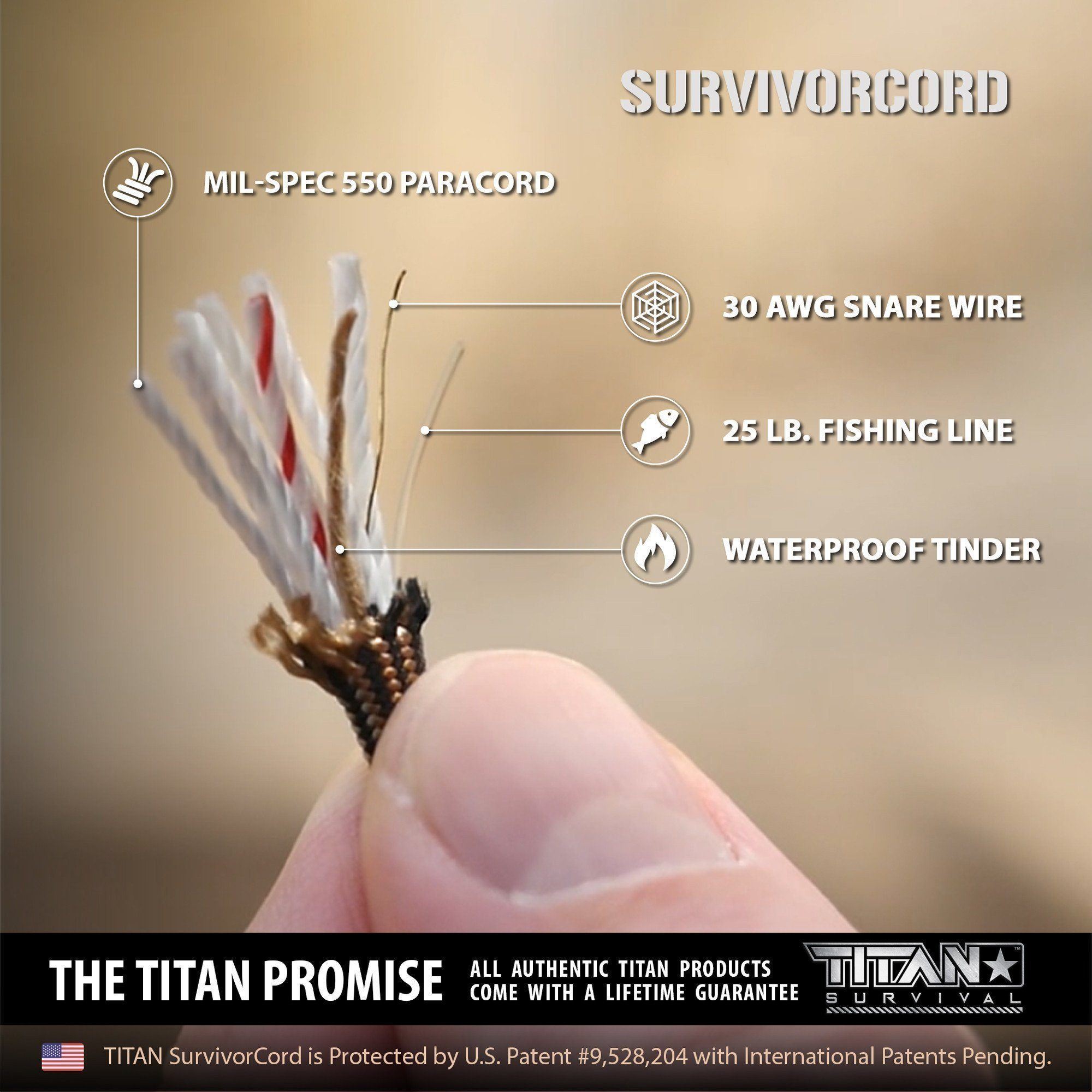 SurvivorCord BLACK | TITAN Survival