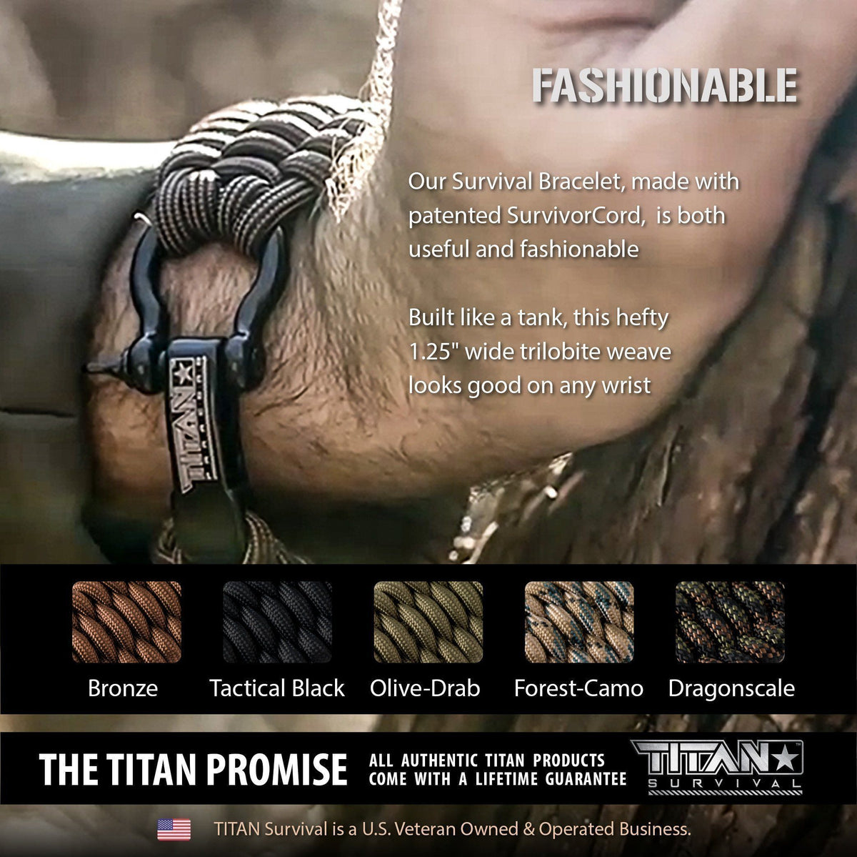 Titan Paracord Survival Bracelet | Made