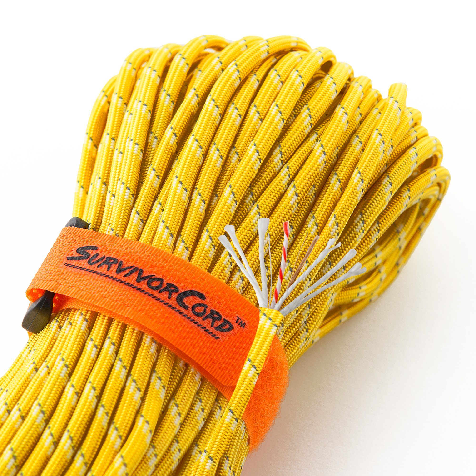 95 Cord - Neon Yellow - Type 1 Cord - 100 Feet on Plastic Winder - Bored  Paracord Brand 